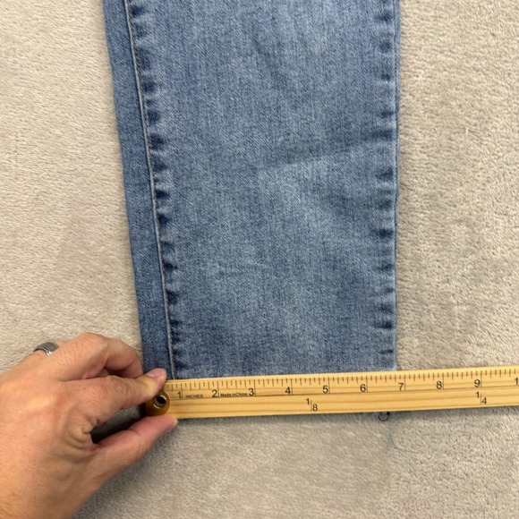 VERVE Los Angeles Jeans Women's 27 Raw Hem Straight Ankle Distressed Blue Denim - Picture 12 of 15